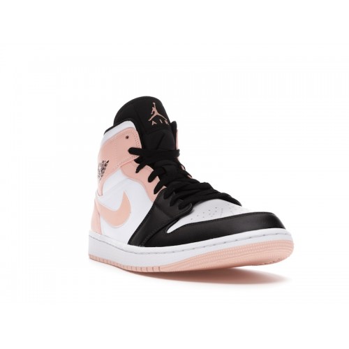 Кроссы Jordan 1 Mid Arctic Orange Black Toe - мужская сетка размеров