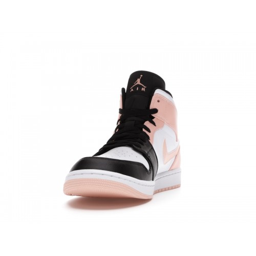 Кроссы Jordan 1 Mid Arctic Orange Black Toe - мужская сетка размеров