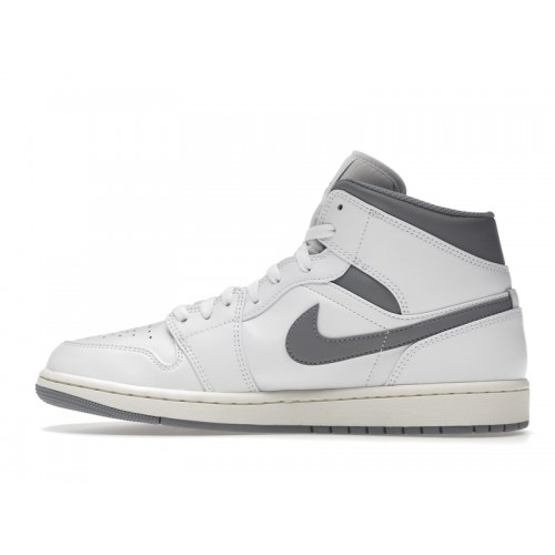 Кроссы Air Jordan 1 Mid Neutral Grey - мужская сетка размеров