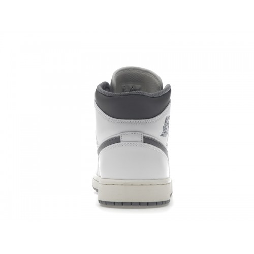 Кроссы Air Jordan 1 Mid Neutral Grey - мужская сетка размеров