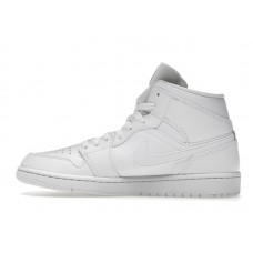 Jordan 1 Mid Triple White