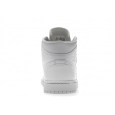 Jordan 1 Mid Triple White