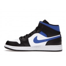 Jordan 1 Mid White Black Racer Blue