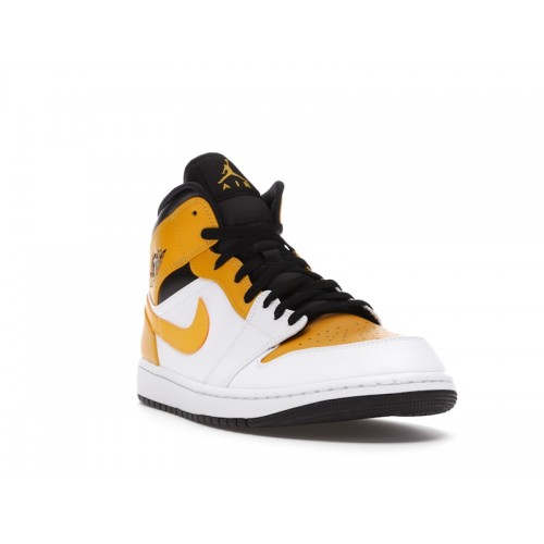 Кроссы Jordan 1 Mid University Gold - мужская сетка размеров