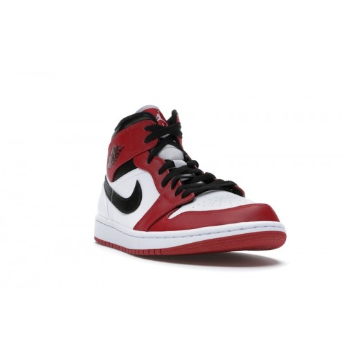 Кроссы Jordan 1 Mid Chicago (2020) - мужская сетка размеров