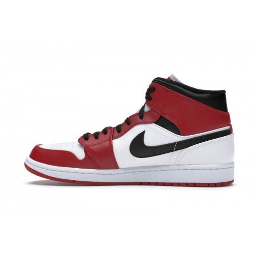 Кроссы Jordan 1 Mid Chicago (2020) - мужская сетка размеров