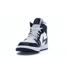 Jordan 1 Mid White Metallic Gold Obsidian