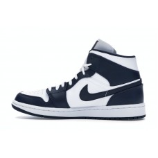 Jordan 1 Mid White Metallic Gold Obsidian