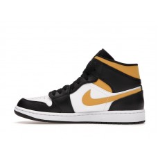 Jordan 1 Mid White Pollen Black
