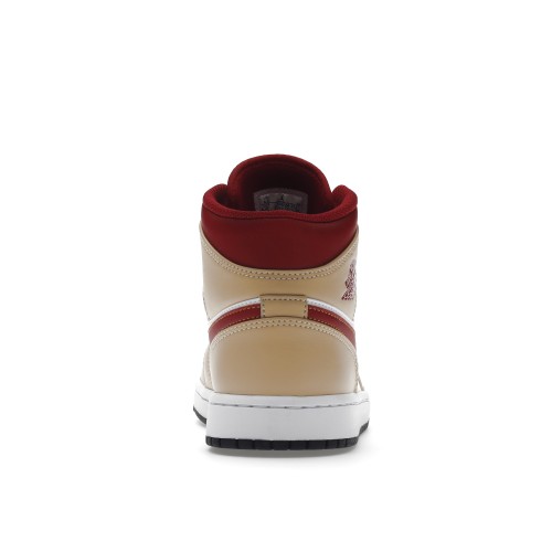 Кроссы Jordan 1 Mid Light Curry Cardinal - мужская сетка размеров