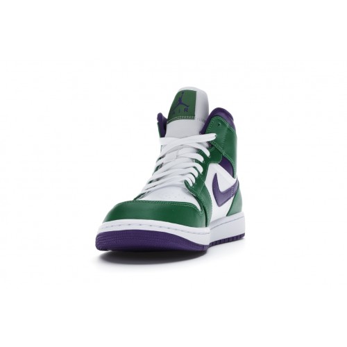 Кроссы Jordan 1 Mid Incredible Hulk - мужская сетка размеров
