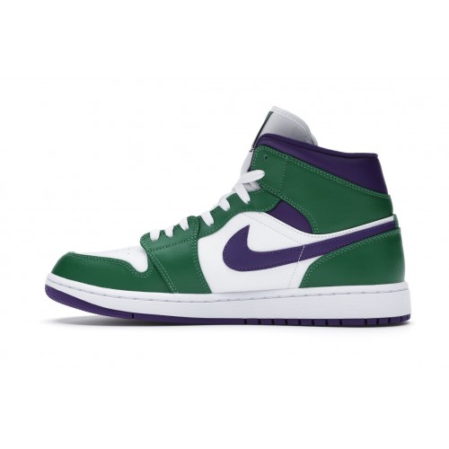 Кроссы Jordan 1 Mid Incredible Hulk - мужская сетка размеров