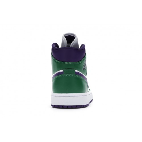 Кроссы Jordan 1 Mid Incredible Hulk - мужская сетка размеров