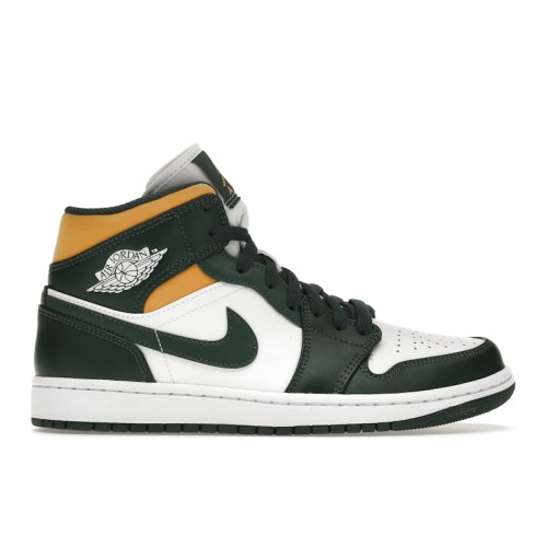 Кроссы Jordan 1 Mid Sonics (2021) - мужская сетка размеров