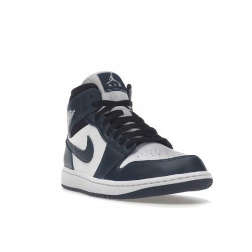 Кроссы Jordan 1 Mid Armory Navy - мужская сетка размеров