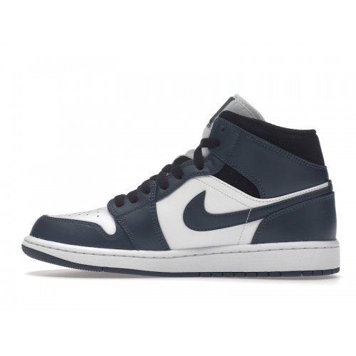 Кроссы Jordan 1 Mid Armory Navy - мужская сетка размеров