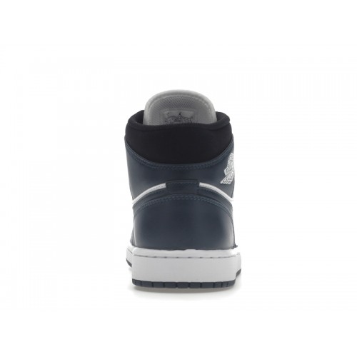 Кроссы Jordan 1 Mid Armory Navy - мужская сетка размеров