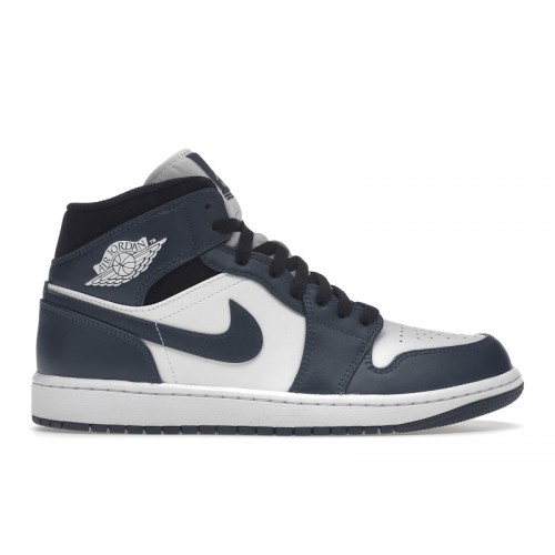Кроссы Jordan 1 Mid Armory Navy - мужская сетка размеров