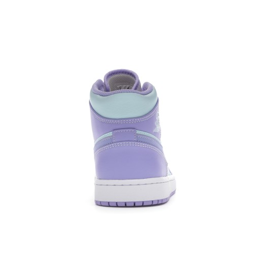 Кроссы Jordan 1 Mid Purple Aqua - мужская сетка размеров