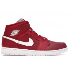 Кроссовки Jordan 1 Retro Mid Gym Red White