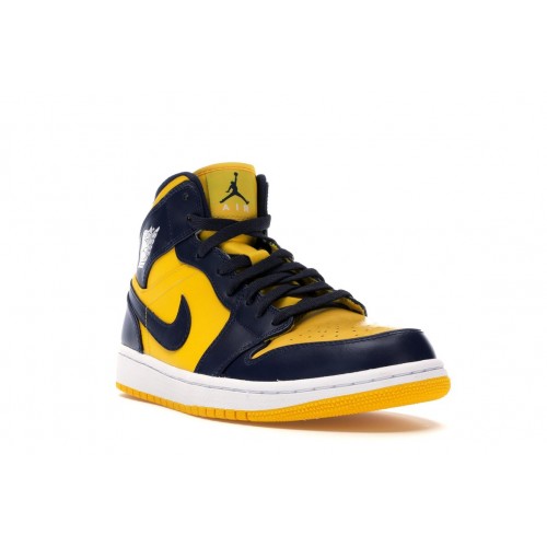 Кроссы Jordan 1 Mid Michigan - мужская сетка размеров