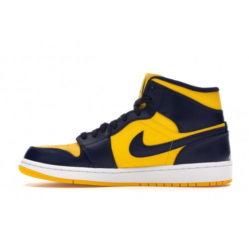 Кроссы Jordan 1 Mid Michigan - мужская сетка размеров
