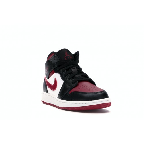 Кроссы Jordan 1 Mid Bred Toe (GS) - подростковая сетка размеров