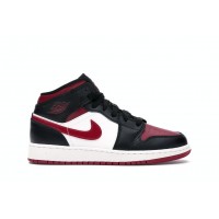 Подростковые кроссовки Jordan 1 Mid Bred Toe (GS)