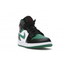 Подростковые Jordan 1 Mid Green Toe (GS)