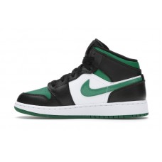 Подростковые Jordan 1 Mid Green Toe (GS)