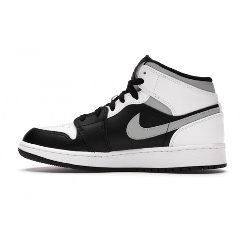 Кроссы Jordan 1 Mid White Shadow (GS) - подростковая сетка размеров