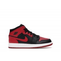 Подростковые Jordan 1 Mid Banned (2020) (GS)