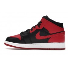 Подростковые Jordan 1 Mid Banned (2020) (GS)