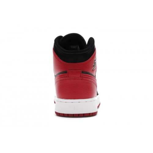 Кроссы Jordan 1 Mid Banned (2020) (GS) - подростковая сетка размеров