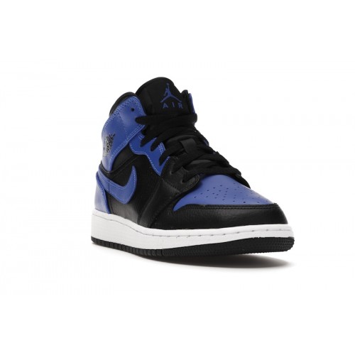 Кроссы Jordan 1 Mid Hyper Royal (GS) - подростковая сетка размеров