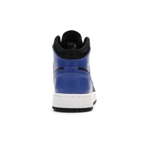 Кроссы Jordan 1 Mid Hyper Royal (GS) - подростковая сетка размеров