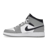 Подростковые Jordan 1 Mid Light Smoke Grey (GS)