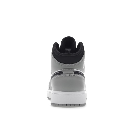 Кроссы Jordan 1 Mid Light Smoke Grey (GS) - подростковая сетка размеров