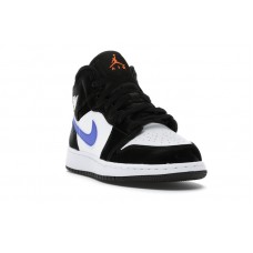 Подростковые Jordan 1 Mid Black Racer Blue White (GS)