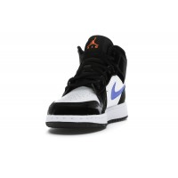 Подростковые Jordan 1 Mid Black Racer Blue White (GS)