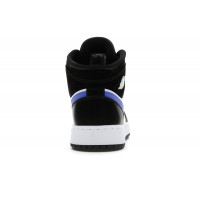 Подростковые Jordan 1 Mid Black Racer Blue White (GS)