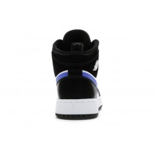 Подростковые Jordan 1 Mid Black Racer Blue White (GS)