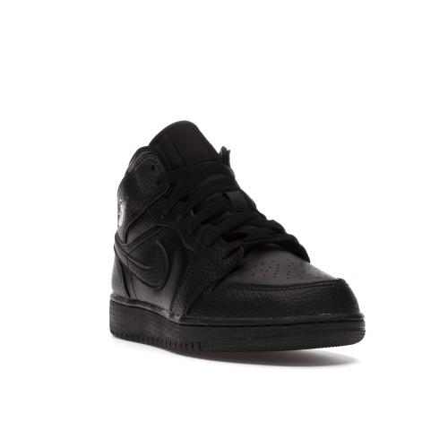Кроссы Jordan 1 Mid Black (GS) - подростковая сетка размеров