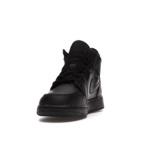 Кроссы Jordan 1 Mid Black (GS) - подростковая сетка размеров