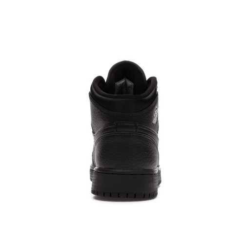 Кроссы Jordan 1 Mid Black (GS) - подростковая сетка размеров