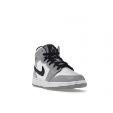 Подростковые Jordan 1 Mid Light Smoke Grey (GS)