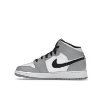 Подростковые Jordan 1 Mid Light Smoke Grey (GS)