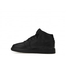 Подростковые Jordan 1 Mid Triple Black (GS)