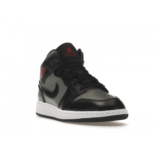Кроссы Jordan 1 Mid Shadow Red (GS) - подростковая сетка размеров