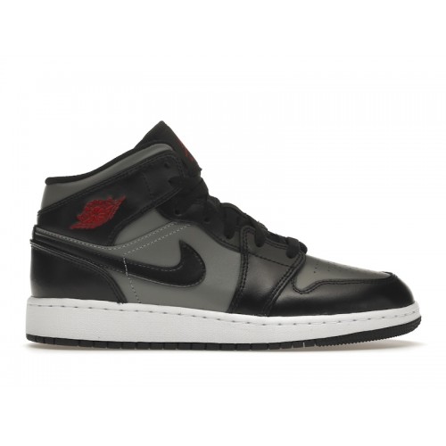 Кроссы Jordan 1 Mid Shadow Red (GS) - подростковая сетка размеров